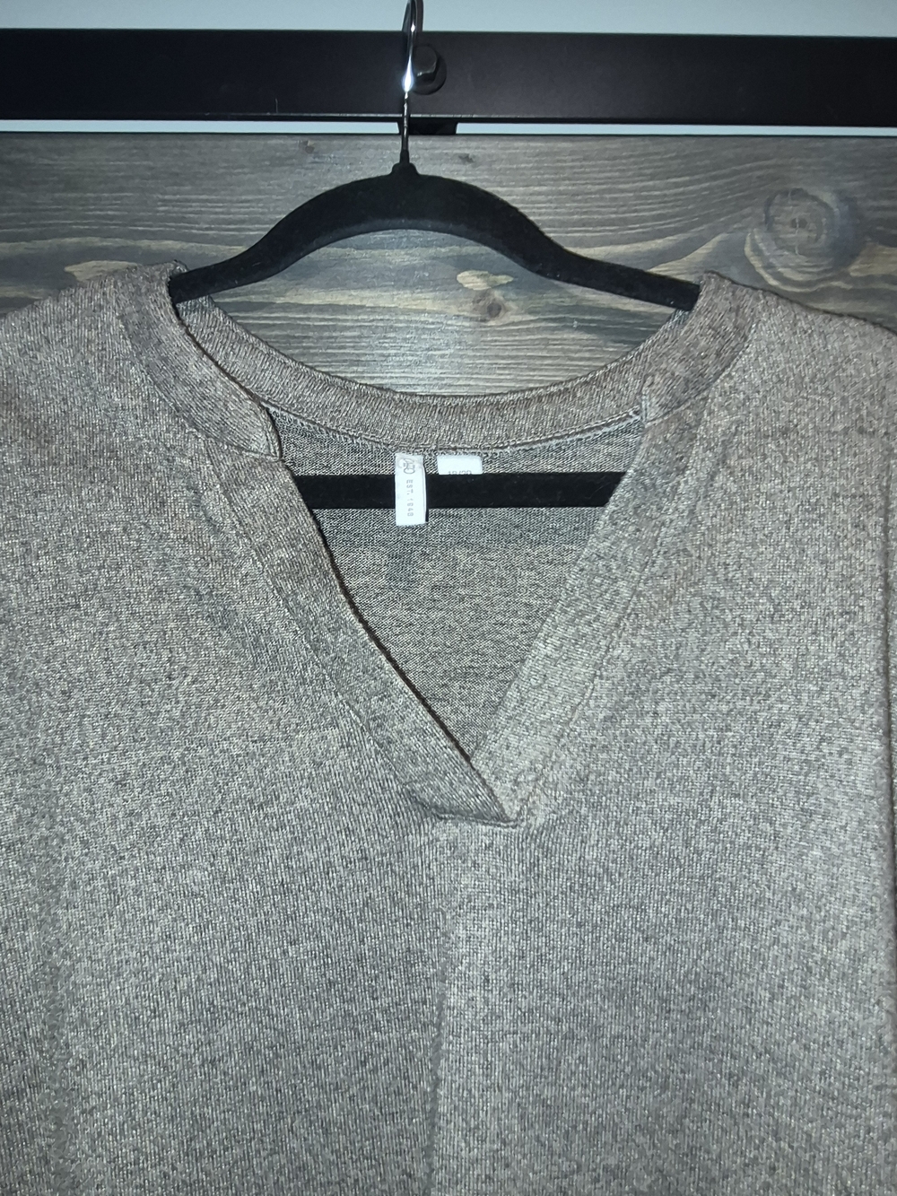 Cato Brown Tie-Front Sweatshirt with Multicolor Chevron Balloon Sleeves - Picture 2 of 6